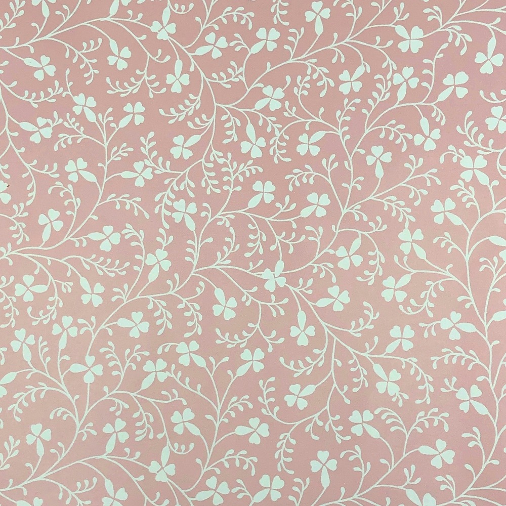 Vintage Laura Ashley Campion Wallpaper 1 Roll Vinyl Pink White Floral LA4091